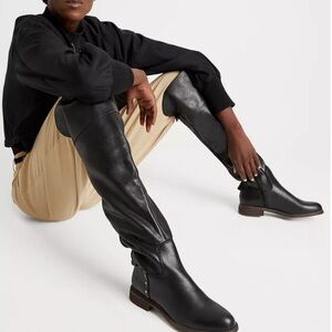 Women’s Franco Sarto Leather Black over Knee High Boot